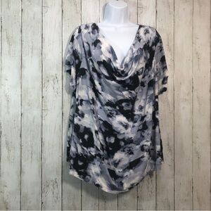 Sarah Spencer Tie Dye Cowl Neck Plus Size Top 3X
